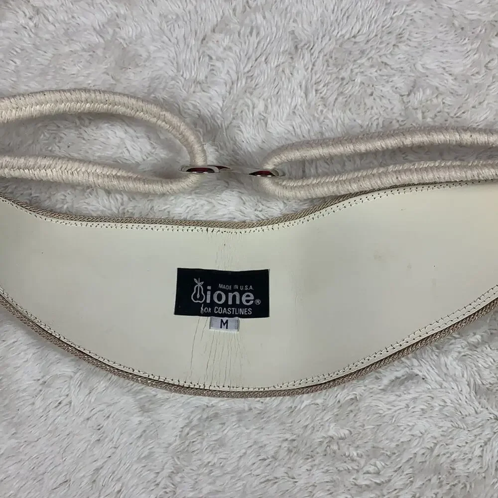 Vintage ione‎ for coastlines suede and rope hook belt, med